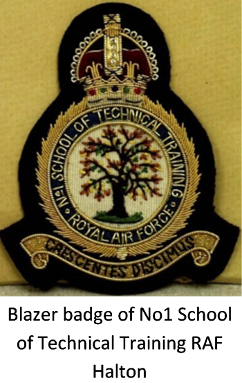 Blazer badge of No 1 School of Technical
Training, RAF Halton